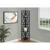 Vynxaria 62"h 4 - Tier Corner Brown & Black Bookshelf for Office & Bedroom - 2 of 4
