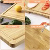 Extra Large Bamboo Cutting Board, Reversible Chopping Board with Deep Juice Groove and Handles, Pre-oiled Butcher Block Cutting Board - 3 of 4