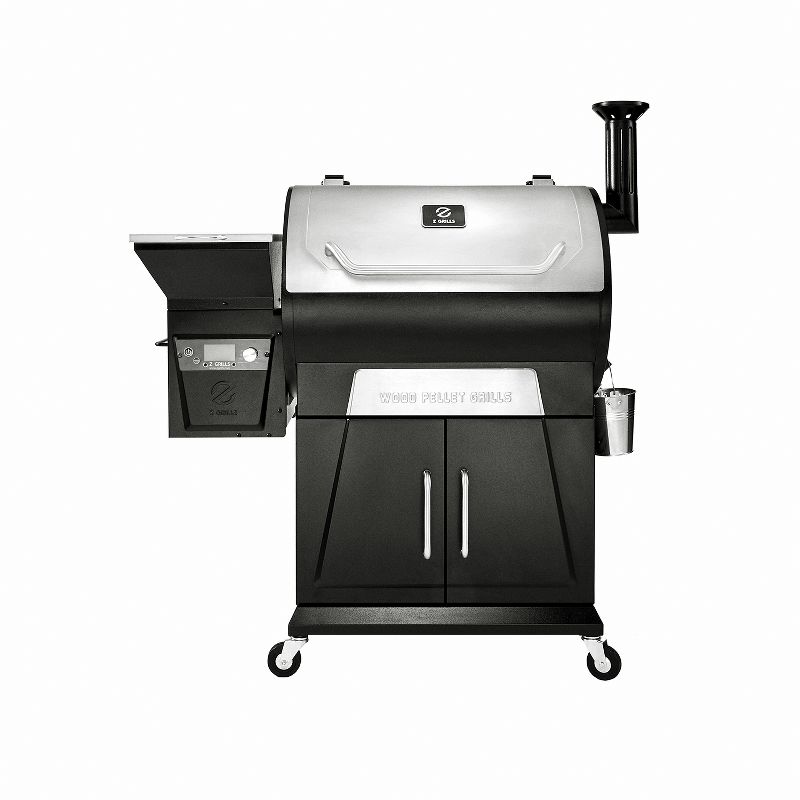 Z GRILLS ZPG-700D3 8 N 1 Wood Pellet Portable Stainless Steel Grill Smoker for Outdoor BBQ Cooking w/ Digital Temperature Control & Grill Cover, 1 of 7