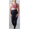Women's Black Color Maternity Leggings Pregnancy Pants - 2 of 4