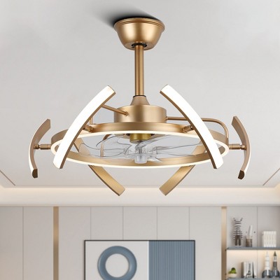 Bella Depot 24" Modern LED Ceiling Fan with Dimmable Light, 6-Speed Reversible with Remote and APP Control