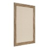 27" x 43" Beatrice Pinboard White - DesignOvation: Linen Fabric, Rustic Brown Frame, Wall Mount - 2 of 4