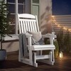 Fortune Candy 1-Person Poly Lumber Patio Glider, with Cup Holders, High Backrest and Deep Contoured Seat, HIPS Material - 3 of 4