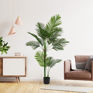 KTMBDW Artificial Palm Tree, Faux Tropical Floor Plant in Pot, Artificial Silk Plant for Home Office Living Room Decor Indoor - 1 of 4