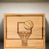 Slickblue Basketball Backboard Shaped Bamboo Cutting Board, 13"x15", Perfect for Game Day Snacks - 4 of 4