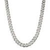 Black Bow Jewelry Men's 11mm, Sterling Silver Solid Flat Curb Chain Necklace - 3 of 4