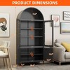 SUXXAN Metal Display Cabinet With Glass Doors And Adjustable Shelves, Modern Freestanding Arched Cabinet,Assembly Required - 2 of 4