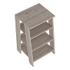 NicBex Modern Ladder Space Saving Bookcase 4 & 5 Tier Shelf Organizer for Small Spaces, Living Room & Home Office, Wood & Metal Options - 2 of 4