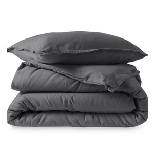 Cotton Flannel Duvet Cover & Sham Set by Bare Home - 1 of 4