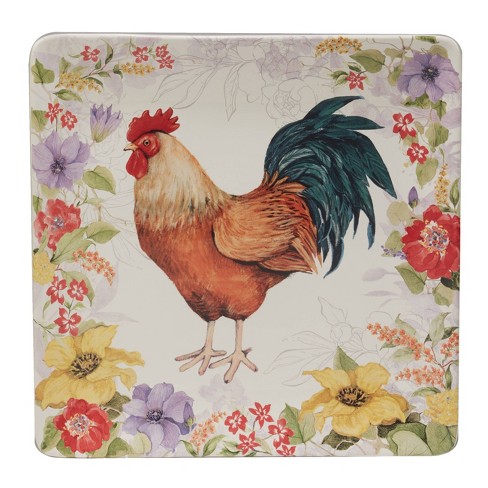 Rooster serving outlet platter