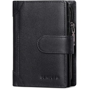 Men’s Genuine Leather Bifold Wallet – RFID Blocking Credit Card Holder with Coin Pocket, Slim Durable Wallet for Everyday Use - 1 of 4