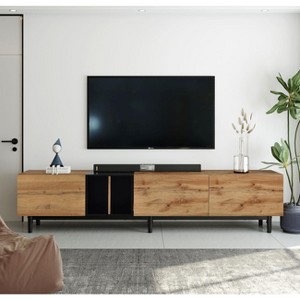 VYNXARIA Elegant 80" TV Stand with Versatile Storage and Drop-Down Doors - 1 of 4