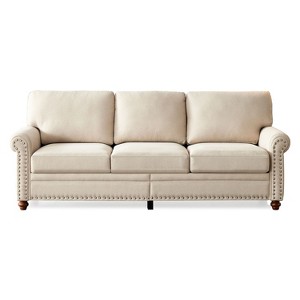 NicBex 82.68 Inch Linen Storage 3-Seat Upholstered Sofa for Living Room,Small Space,Office,Apartment - 1 of 4