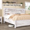 AMERLIFE Farmhouse Bed Frame with 49.2" Barn Door Headboard - 3 of 4