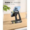 Attop Dual Folding Cell Phone Stand, Fully Adjustable Foldable Desktop Phone Holder Cradle Dock Compatible with Phone, Nintendo Switch, All Phones - 4 of 4