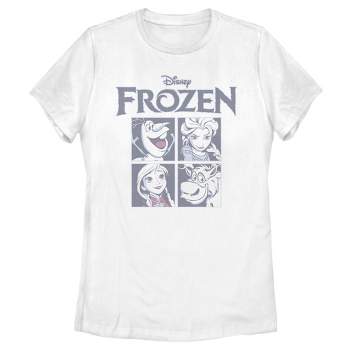 Women's Frozen Character Squares T-Shirt