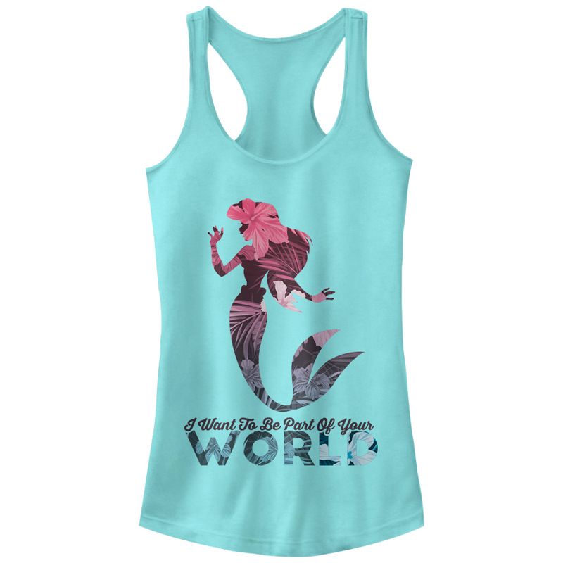 Juniors Womens The Little Mermaid Ariel Part of Your World Racerback Tank Top, 1 of 4