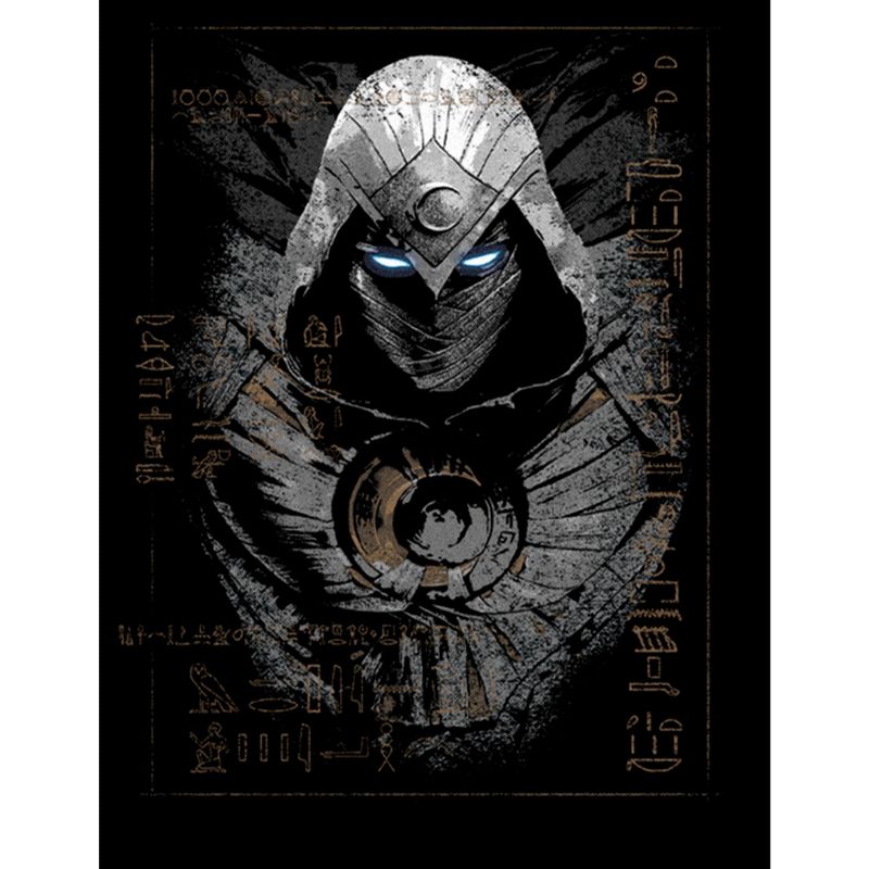 Boy's Marvel Moon Knight Egyptian Glyphs Pull Over Hoodie, 2 of 5