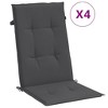 vidaXL Highback Chair Cushions 4 pcs Melange Anthracite 47.2"x19.7"x1.6" Fabric - 2 of 4