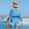 Women's Chic Ikat Print Beach Romper with Batwing Sleeves - Cupshe - 4 of 4