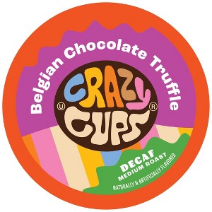 Crazy Cups Decaf Belgian Chocolate Truffle Flavored Coffee Pods - 1 of 3