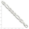 Black Bow Jewelry Mens 10.6mm Sterling Silver Solid Figaro Anchor Chain Bracelet - 3 of 4