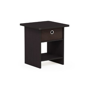 HOMLUX Modern End Table Nightstand with Storage Drawer & Display Shelf Beside Bedroom - 1 of 4