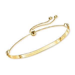 Pure Collection by Ross-Simons 18kt Gold Vermeil Herringbone Bolo Bracelet Size - 1 of 4