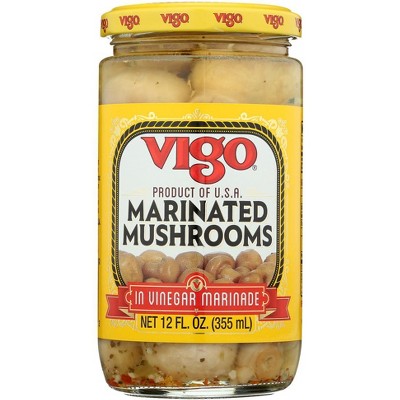 Vigo Marinated Mushrooms - 12 pack, 12 oz