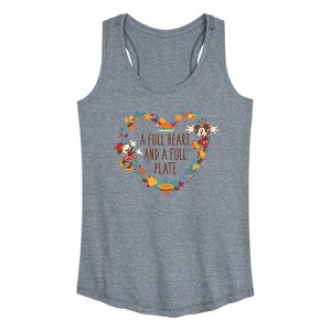 Women's - Disney - A Full Heart And A Full Plate Graphic Racerback Tank - 1 of 4