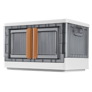 LACOO Collapsible Storage Bins with Lids, Double Trunk Organizer - 1 of 4