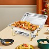 2-Pack Chafing Dishes – 8QT Stainless Steel Buffet Servers & Warmers with Lids & Folding Stands – Perfect for Parties, Dinners, Catering Events - 3 of 4