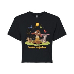 Women's - Disney - Better Together Valentino Cropped Graphic T-Shirt - 1 of 4