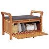 Garden Storage Bench Dark grey, BrownvidaXL - 4 of 4