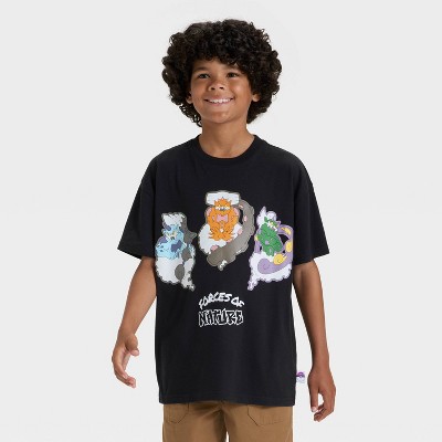 Boys' Pokémon Legendary Forces of Nature Oversized Short Sleeve Graphic T-Shirt - Black