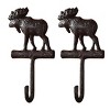 Park Designs Cast Moose Single Hook - Burl - Set of 2 - 4 of 4