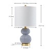 JONATHAN Y Daphne Contemporary Transitional Metal/Glass Ribbed Gourd LED Table Lamp - 4 of 4