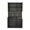 NicBex 71" Tall Kitchen Buffet Cabinet with 6-Doors Multifunctional Sideboard Cabinet with 1-Open Shelves and 1-Drawer for bedroom, Black - 3 of 4
