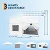 10'x10' Instant Pop Up Canopy with 4 Sidewalls, Heavy Duty Commercial Tent Includes Stakes/Ropes/Sandbags, Perfect for Outdoor Markets, Events - 4 of 4