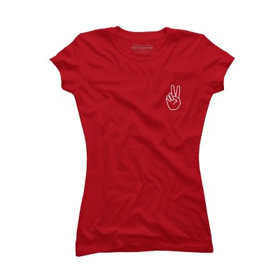 Junior's Design By Humans peace By desiredesign T-Shirt