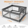 Fodoss Baby Playpen with Mat ，47 x 47 In Playpen for Babies and Toddlers, Indoor & Outdoor Activity Center, Safety Baby Fence - 2 of 4
