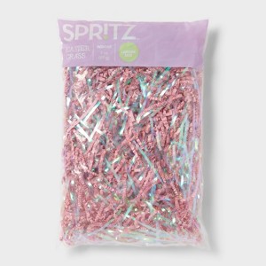 3oz Crinkle Easter Basket Grass Iridescent Pink - Spritz™ - 1 of 3
