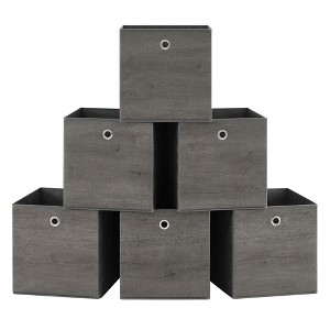 11.8" Storage Cubes, Set of 6 Storage Bins with Handles, Foldable Storage Boxes - 1 of 4