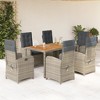 vidaXL Garden Dining Set Grey - 2 of 4