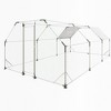 10x20 Ft. Large Walk In Chicken Coop Cage, Galvanized Metal Farm Poultry Run Hutch With Waterproof And Anti-UV Cover, Lockable Hen House - 2 of 4