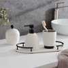 Roselli Trading Dubai 4 pc bathroom accessory set (black trim) - 4 of 4