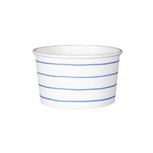 Daydream Society - Cobalt Frenchie Striped Treat Cups - Pack of 8 Paper Plates - 1 of 3