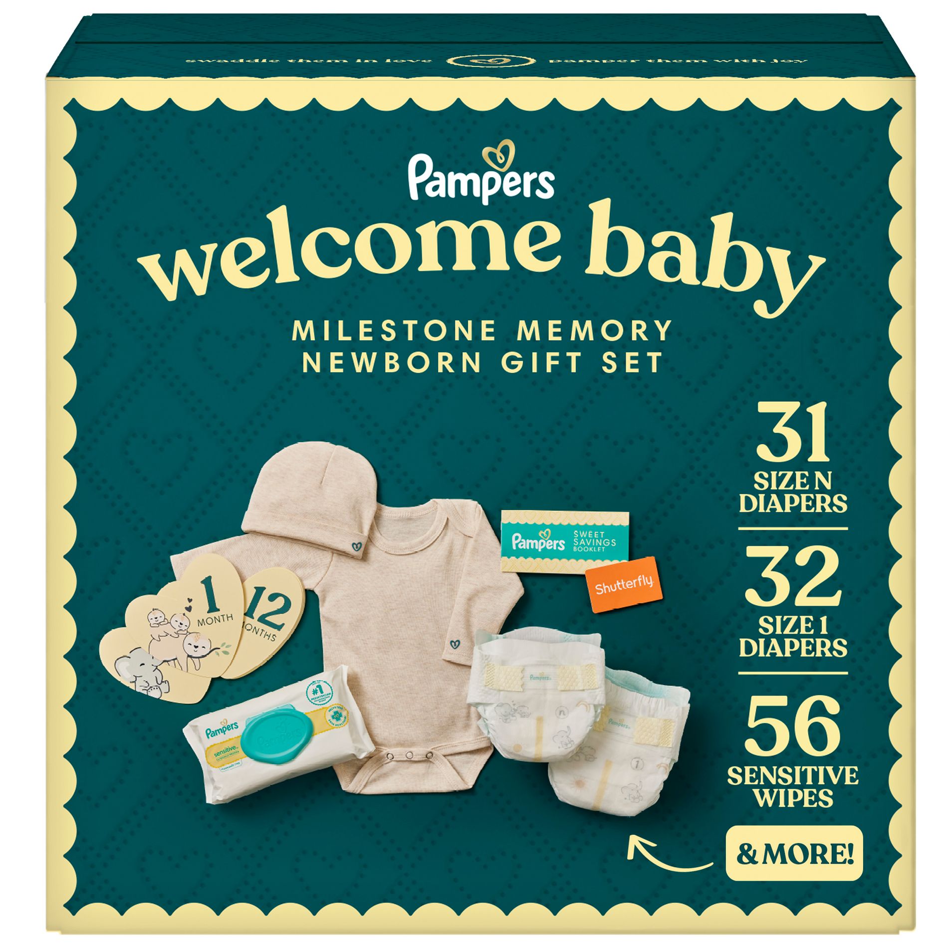Pampers Swaddlers Gift Pack Disposable Diapers - Size 0-6 - 8pk