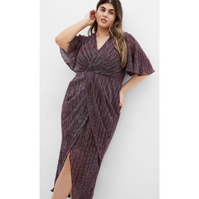 Women's Plus Size Lily Sparkle Maxi Dress - purple | CITY CHIC