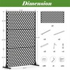 DSVIMOY Privacy Screens, Freestanding Outdoor Indoor Privacy Screen, Semi-Circular Shape Decorative Privacy Screen, Black, 48.31"*15.75"*70.75" - 3 of 4